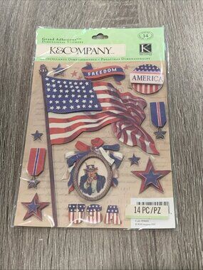 K&Company 14PC Fourth Of July Grand Adhesions